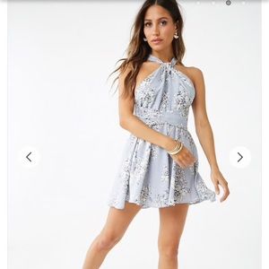 Striped Floral Print Romper